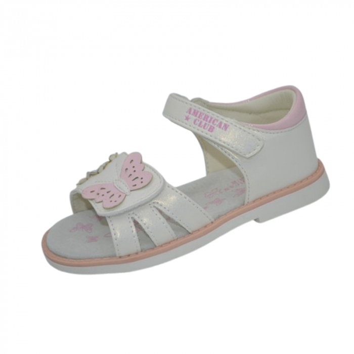 Sandale ortopedice pentru fete, American Club, XD124/24W, Alb [1]