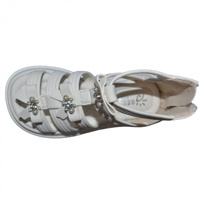 Sandale ortopedice pentru fete Bessky BL3347-1B, Alb [4]
