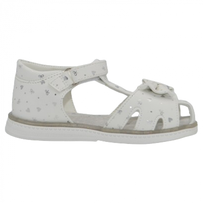 Sandale ortopedice pentru fete Bessky BL2606-1B, Alb [2]
