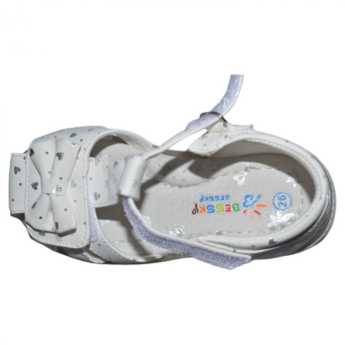 Sandale ortopedice pentru fete Bessky BL2606-1B, Alb [4]