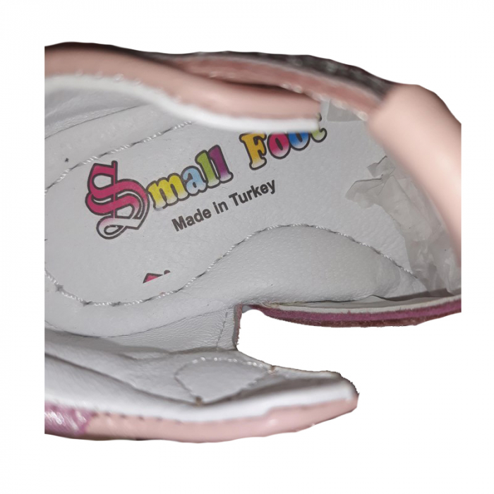Sandale ortopedice din piele pentru fete Small Foot SSMFF13-25, Roz [4]