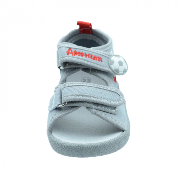 Sandale pentru baieti American Club 35/19G-25, Gri [3]