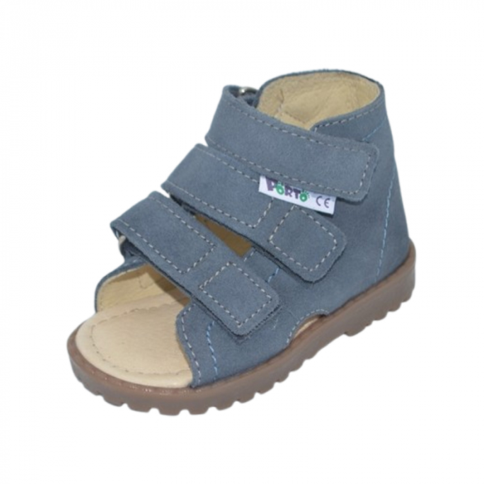 Sandale profilactice, din piele naturala, pentru baieti, Mrugala 1110-0906, Albastru [1]
