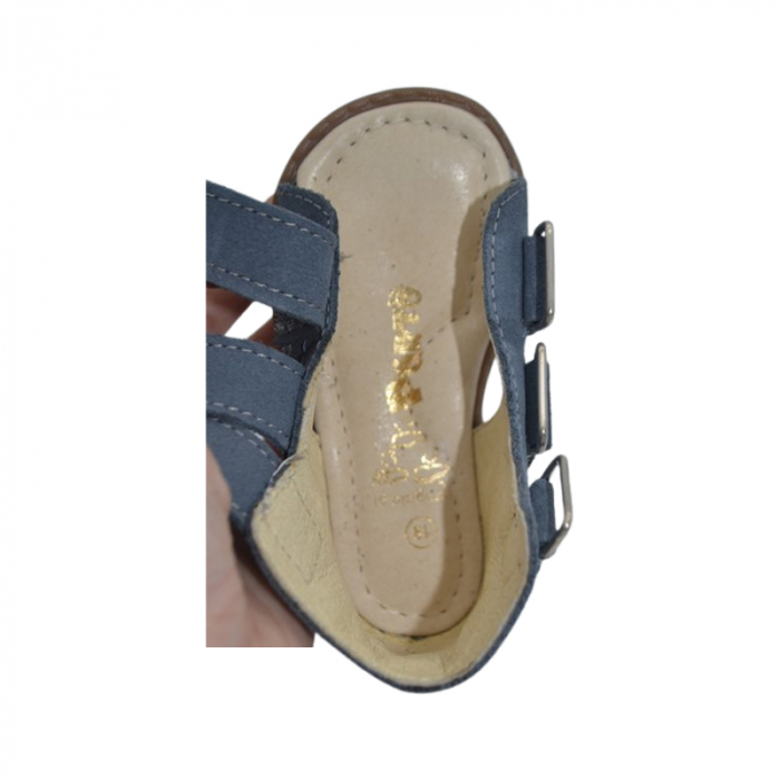 Sandale profilactice, din piele naturala, pentru baieti, Mrugala 1110-0906, Albastru [6]
