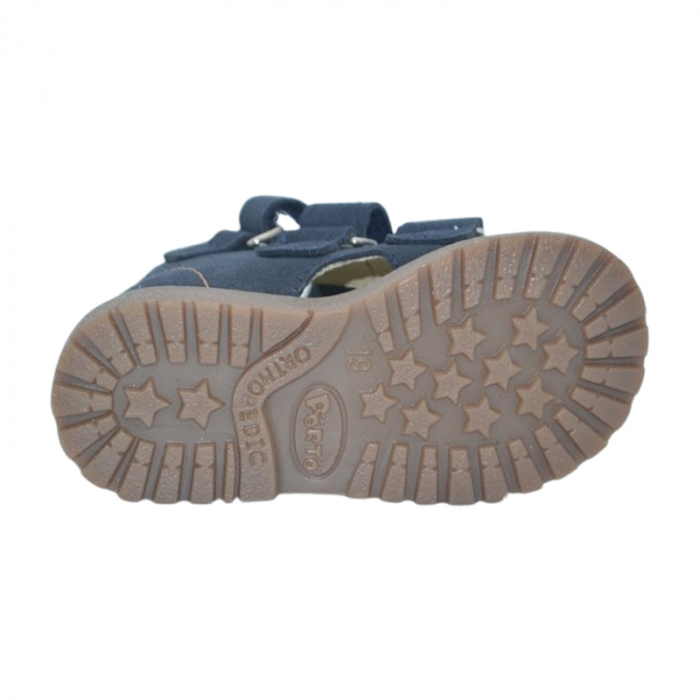 Sandale profilactice, din piele naturala, pentru baieti, Mrugala 1110-0906A, Albastru inchis [4]