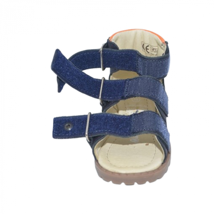 Sandale profilactice, din piele naturala, pentru baieti, Mrugala 1199-77B, Bleumarin [5]