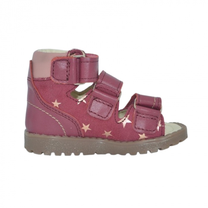 Sandale profilactice, din piele naturala, pentru fete, Mrugala 1199-40, Fucsia [3]