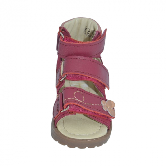 Sandale profilactice, din piele naturala, pentru fete, Mrugala 1199-40, Fucsia [2]