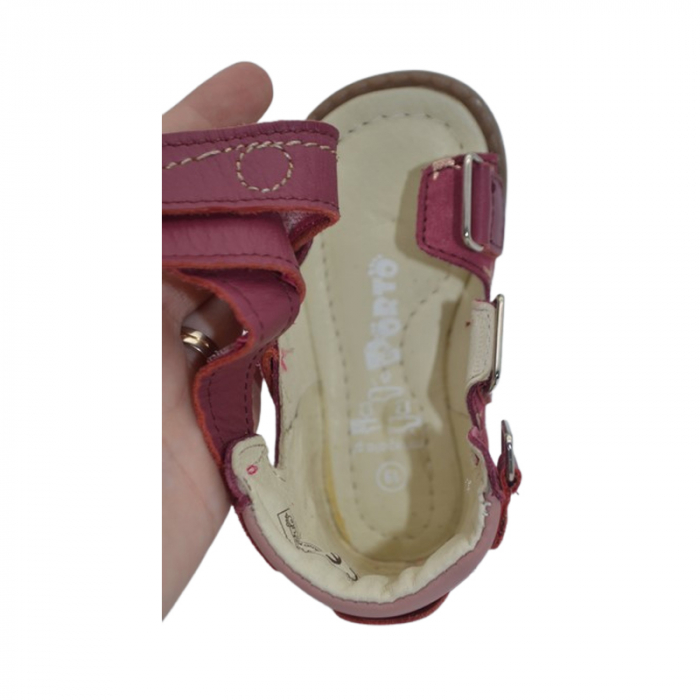Sandale profilactice, din piele naturala, pentru fete, Mrugala 1199-40, Fucsia [6]