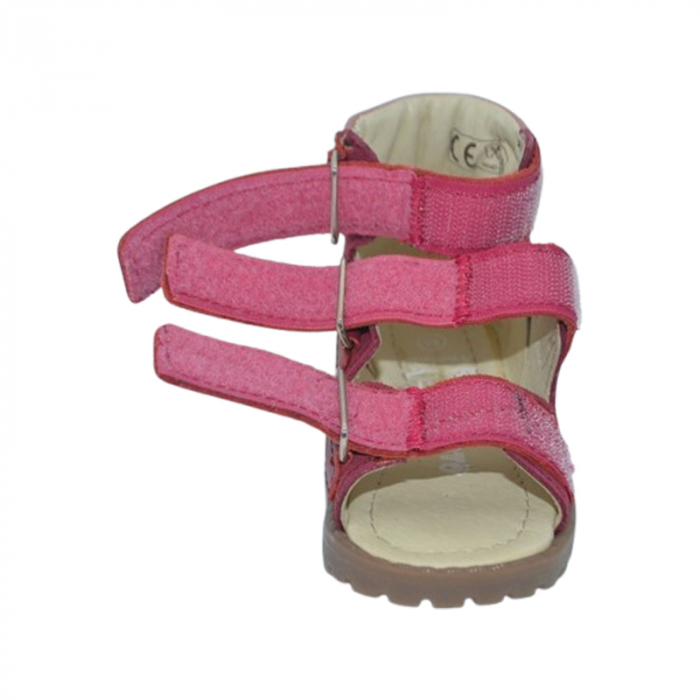 Sandale profilactice, din piele naturala, pentru fete, Mrugala 1199-40, Fucsia [5]