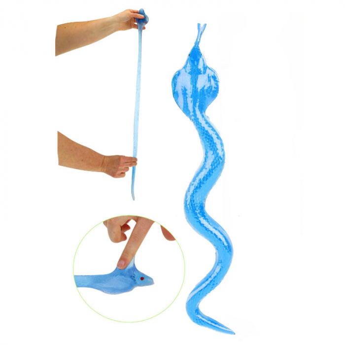 Sarpe elastic de jucarie din silicon Toi Toys AB1912, Albastru [2]