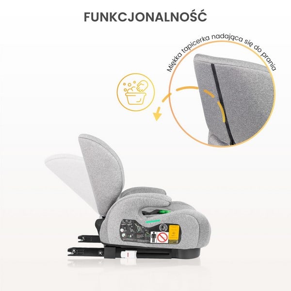 Scaun auto inaltator, pentru copii cu inaltimea 125-150 cm, Caretero Irbis 322388, Gri [9]