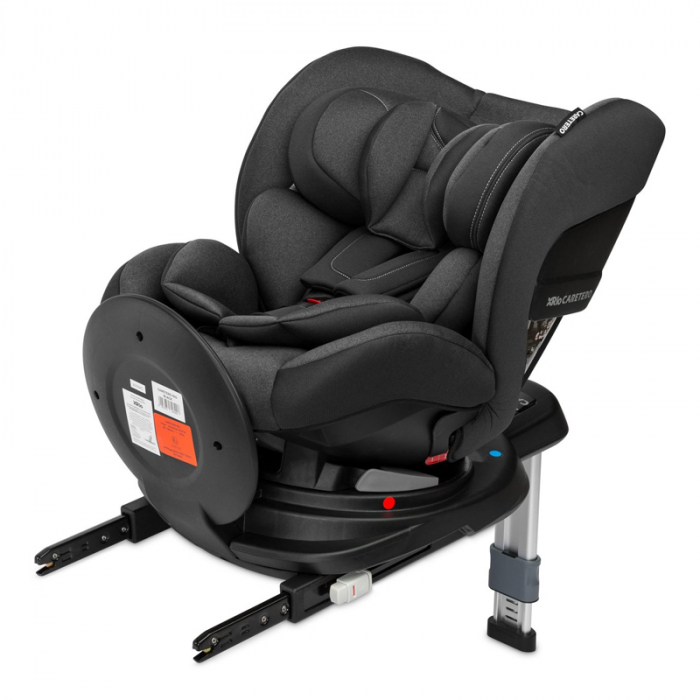 Scaun auto rotativ cu sistem isofix 0-22 kg, 40-105 cm Caretero RIO I-SIZE 306906, Negru [2]