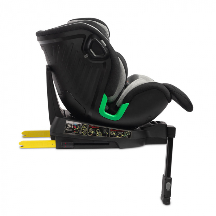 Scaun auto rotativ cu sistem isofix 40-150 cm, 0 luni+, Caretero Turox I-SIZE 030184-G, Gri [9]