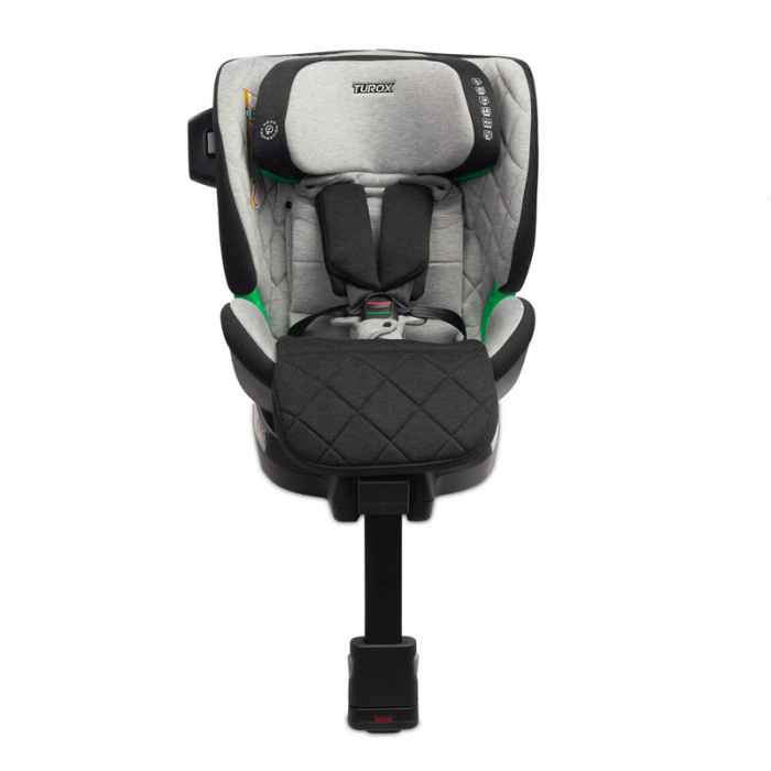 Scaun auto rotativ cu sistem isofix 40-150 cm, 0 luni+, Caretero Turox I-SIZE 030184-G, Gri [8]
