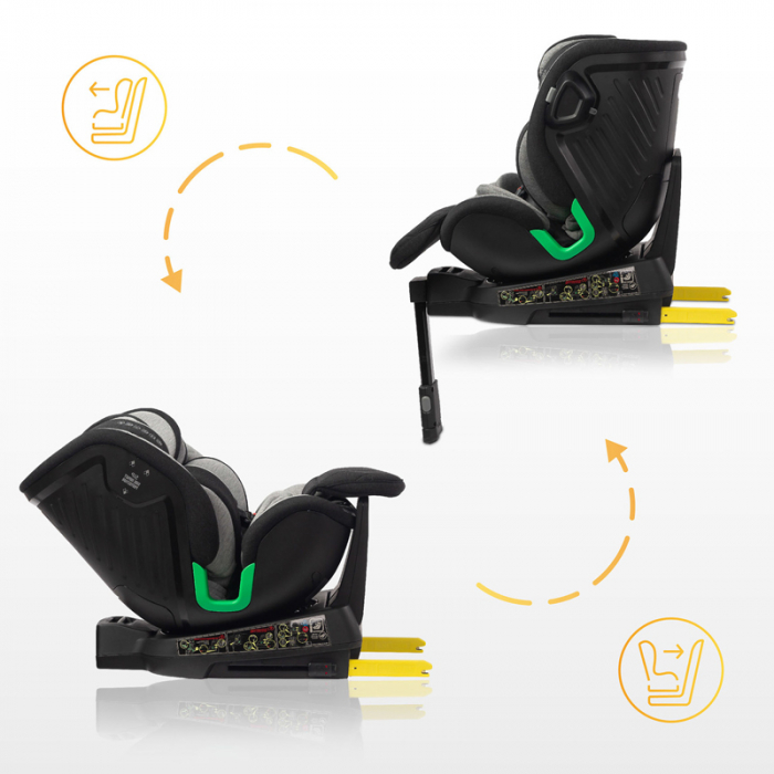Scaun auto rotativ cu sistem isofix 40-150 cm, 0 luni+, Caretero Turox I-SIZE 030184-B, Bej [4]