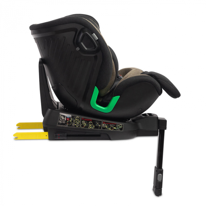 Scaun auto rotativ cu sistem isofix 40-150 cm, 0 luni+, Caretero Turox I-SIZE 030184, Kaki [4]