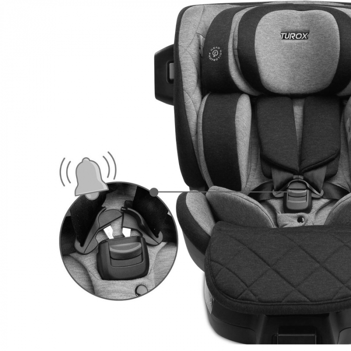 Scaun auto rotativ cu sistem isofix 40-150 cm, 0 luni+, Caretero Turox I-SIZE 030184-B, Bej [2]
