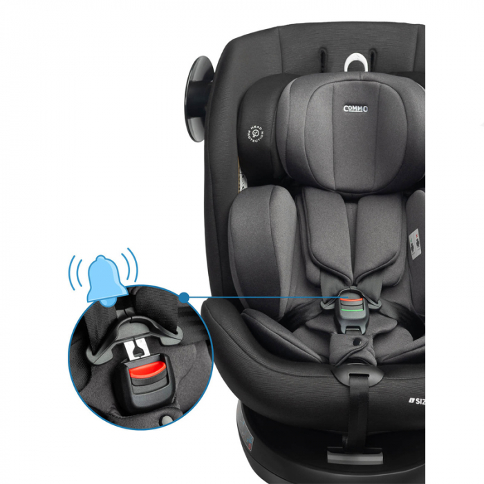 Scaun auto rotativ cu sistem isofix+Top Teather, 40-150 cm, 0-36 kg, 0 luni+, Caretero Commo I-Size 030173BL, Bleumarin [8]