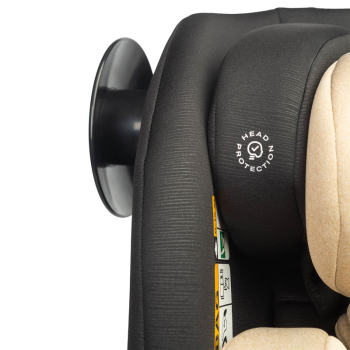 Scaun auto rotativ cu sistem isofix+Top Teather, 40-150 cm, 0-36 kg, 0 luni+, Caretero Commo I-Size 030173B, Bej [11]