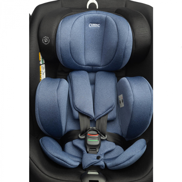 Scaun auto rotativ cu sistem isofix+Top Teather, 40-150 cm, 0-36 kg, 0 luni+, Caretero Commo I-Size 030173BL, Bleumarin [15]
