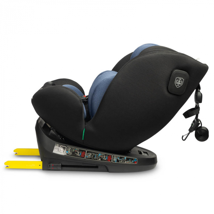 Scaun auto rotativ cu sistem isofix+Top Teather, 40-150 cm, 0-36 kg, 0 luni+, Caretero Commo I-Size 030173BL, Bleumarin [17]