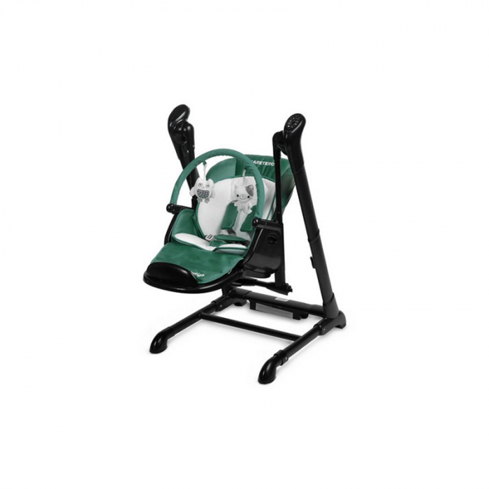 Scaun de masa 2 in 1 cu leagan electric, Caretero Indigo 397160, Verde [2]