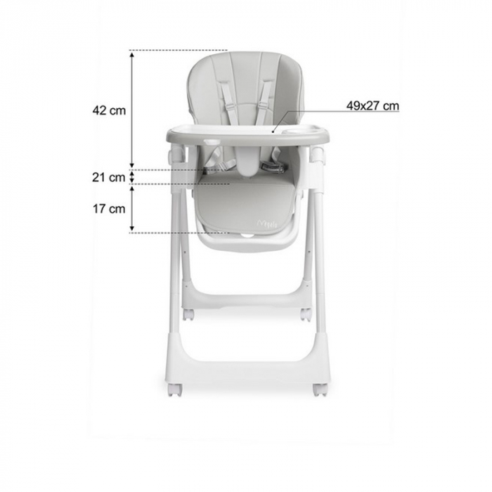 Scaun de masa pliabil, Caretero Megalo 398174, Gri [9]