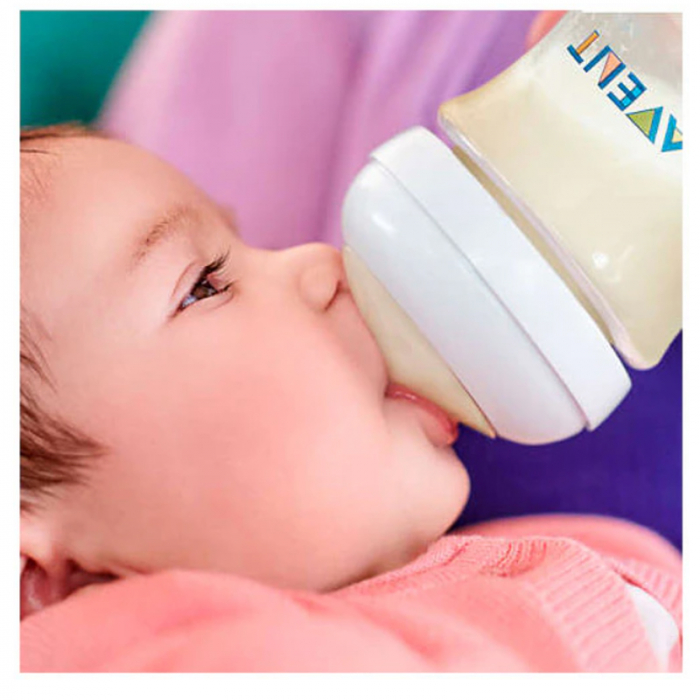 Set 4 biberoane din polipropilena, suzeta din silicon si perie curatare Philips Avent Natural SSCD838/11, Alb [6]