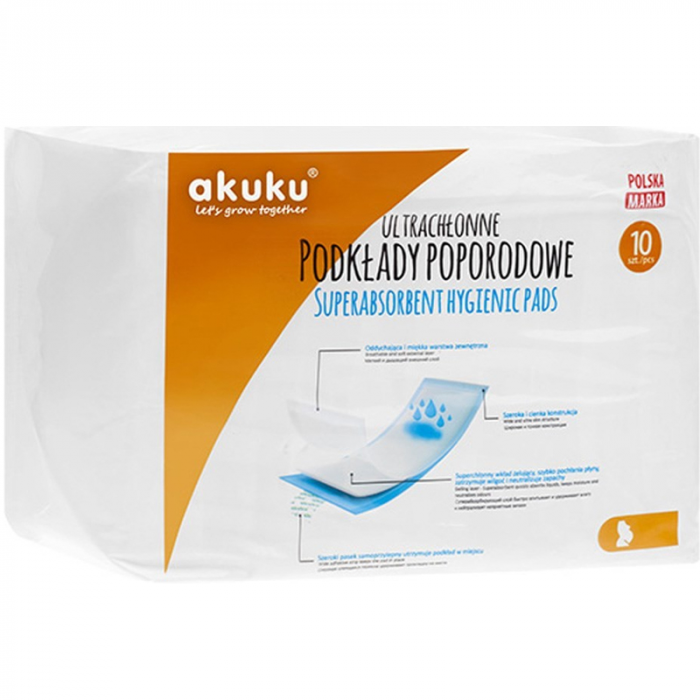Set 10 bucati absorbante postnatale Akuku A0369, Alb [2]