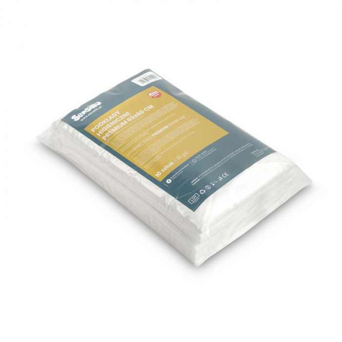Set 10 bucati protectie 60 x 60 cm de unica folosinta, Sensillo Premium 321923, Alb [2]