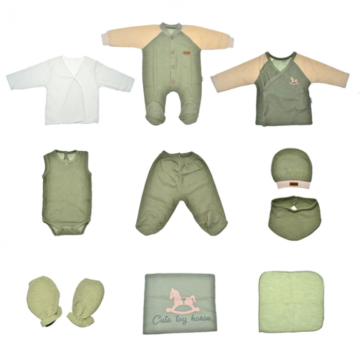Set 10 piese pentru baietel Mini Junior S10P-MJ1, Verde [1]