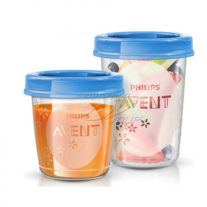 Set 20 recipiente pentru stocarea laptelui 180 ml si  240 ml 6+ luni Philips Avent SCF721/20, Albastru [3]