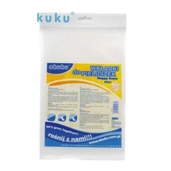 Set 100 de bucati insertii pentru scutece Akuku A0123, Alb [1]