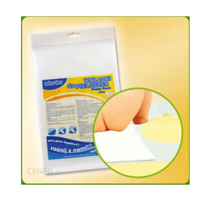 Set 100 de bucati insertii pentru scutece Akuku A0123, Alb [2]