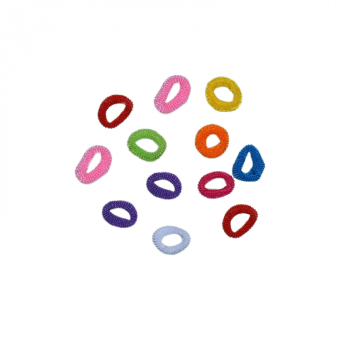 Set 12 elastice de par pentru fete, Mini Junior 210225-MJ1, Multicolor [1]