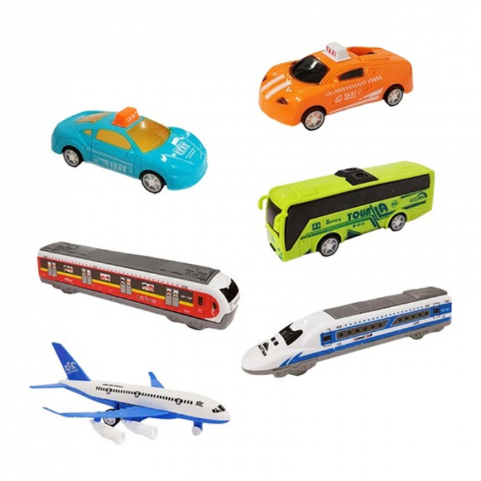 Set 13 piese trafic modern cu vehicule RCO BL2520, Multicolor [3]