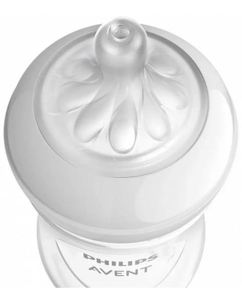 Set 2 biberoane, cu tetina din silicon, 330 ml, Philips Natural Response SCY906/02, Alb [4]