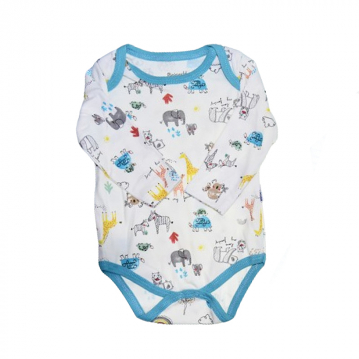 Body cu maneca lunga pentru baieti Mini Junior BDY-16448, Albastru [1]