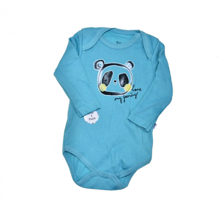 Body cu maneca lunga pentru baieti Mini Junior BDY-16451, Albastru [1]
