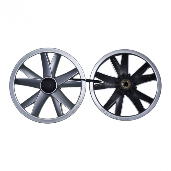 Set 2 jante spate, din plastic, pentru carucior BabyActive, JC3006, Gri [4]