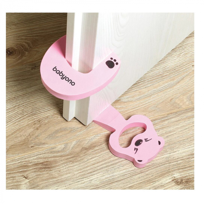 Set 2 opritoare usa pentru siguranta copiilor BabyOno 947/01, Roz [2]