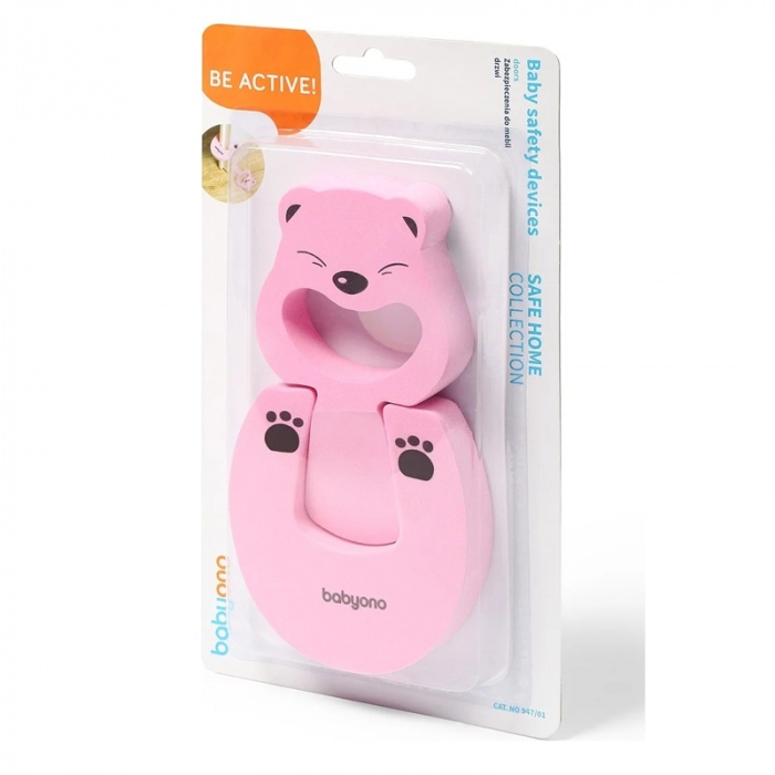 Set 2 opritoare usa pentru siguranta copiilor BabyOno 947/01, Roz [3]