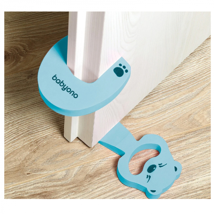 Set 2 opritoare usa pentru siguranta copiilor BabyOno 947/02, Albastru [2]