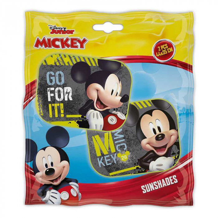 Set 2 parasolare auto cu ventuza 44 x 35 cm Mickey Mouse Disney 9330, Multicolor [2]