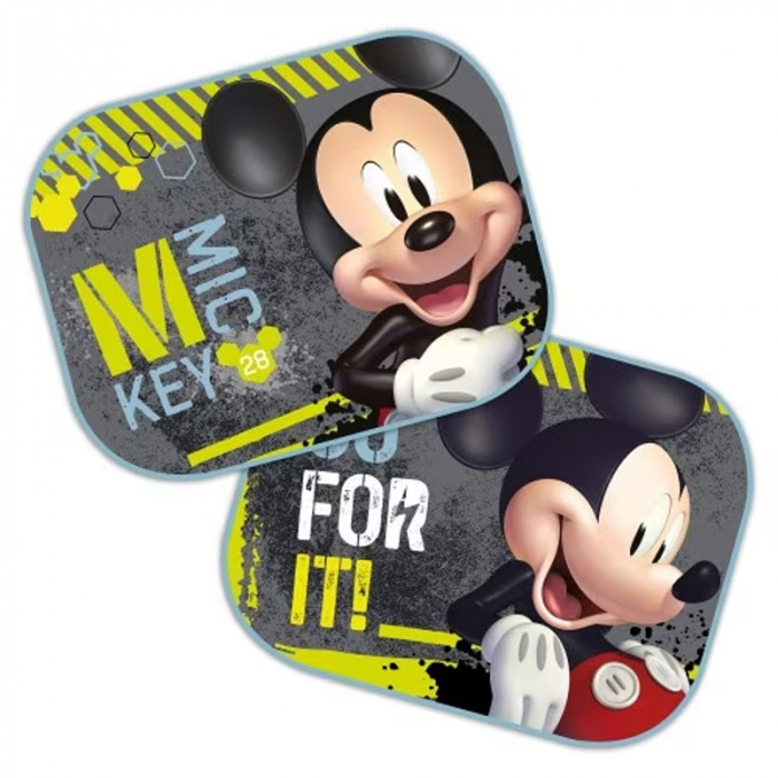 Set 2 parasolare auto cu ventuza 44 x 35 cm Mickey Mouse Disney 9330, Multicolor [1]