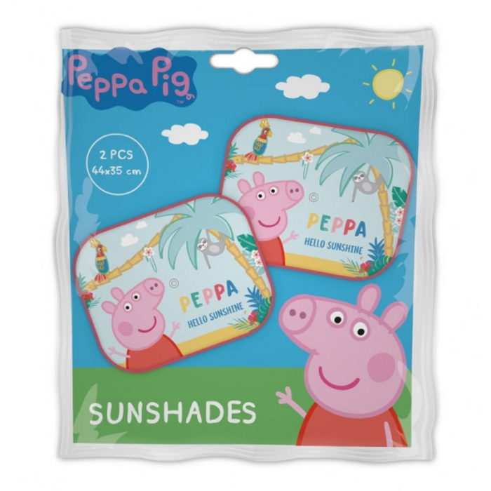 Set 2 parasolare auto cu ventuza 44 x 35 cm Peppa Pig Disney 9325, Multicolor [2]