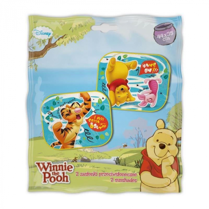 Set 2 parasolare auto cu ventuza 44 x 35 cm Winnie the Pooh Disney 9305, Multicolor [2]