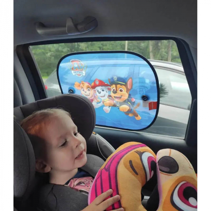 Set 2 parasolare auto cu ventuza 45 x 36,5 cm Paw Patrol Nickelodeon 738314, Albastru [3]