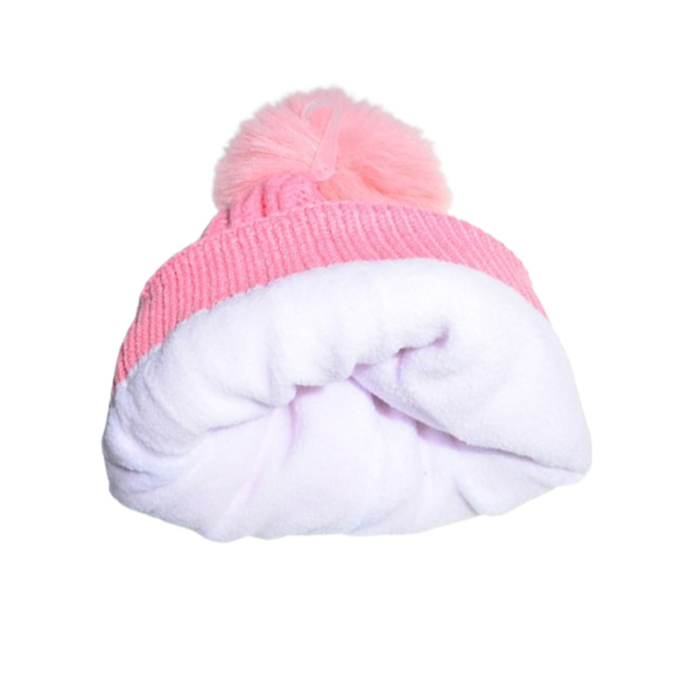 Set 2 piese, caciula groasa si fular, pentru fete, Mini Junior CF1511C-48, Coral [3]